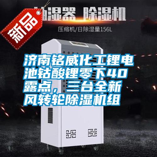 濟南銘威化工鋰電池鈷酸鋰零下40℃露點，三臺全新風(fēng)轉(zhuǎn)輪除濕機組