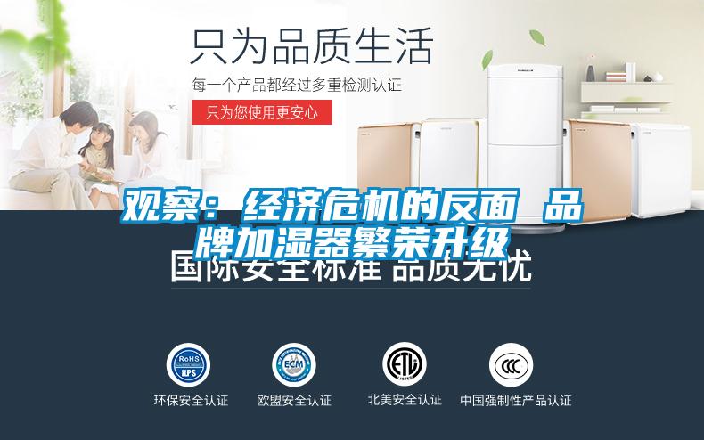 觀察：經(jīng)濟危機的反面 品牌加濕器繁榮升級