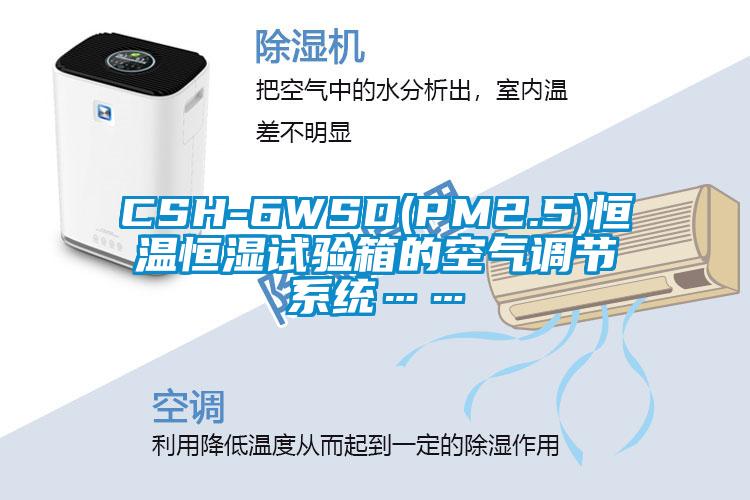 CSH-6WSD(PM2.5)恒溫恒濕試驗箱的空氣調(diào)節(jié)系統(tǒng)……