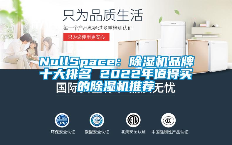 NullSpace：除濕機品牌十大排名 2022年值得買的除濕機推薦