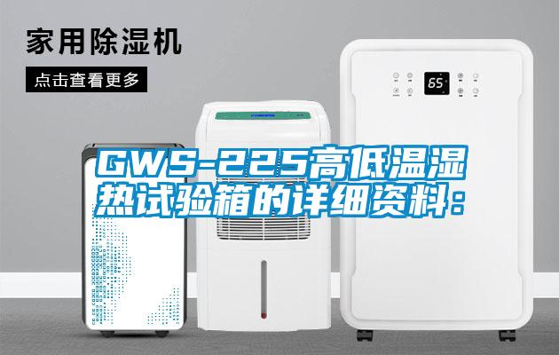 GWS-225高低溫濕熱試驗(yàn)箱的詳細(xì)資料：