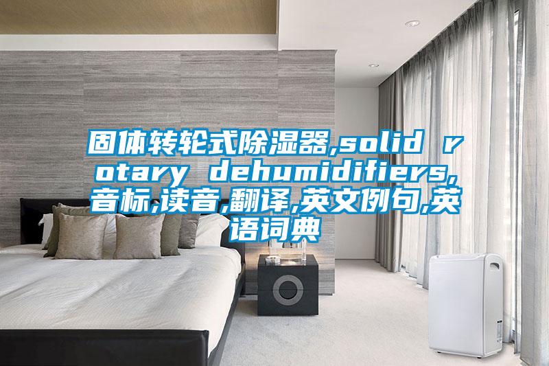 固體轉(zhuǎn)輪式除濕器,solid rotary dehumidifiers,音標(biāo),讀音,翻譯,英文例句,英語詞典