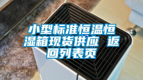 小型標準恒溫恒濕箱現貨供應 返回列表頁