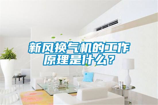 新風(fēng)換氣機的工作原理是什么？