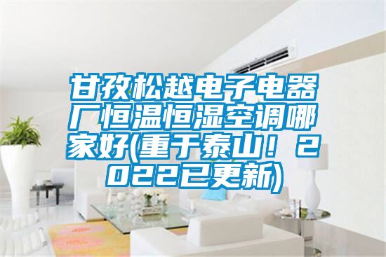 甘孜松越電子電器廠恒溫恒濕空調(diào)哪家好(重于泰山！2022已更新)