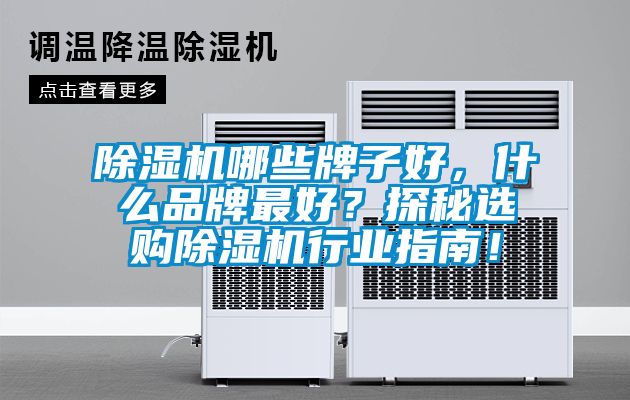 除濕機(jī)哪些牌子好，什么品牌最好？探秘選購(gòu)除濕機(jī)行業(yè)指南！