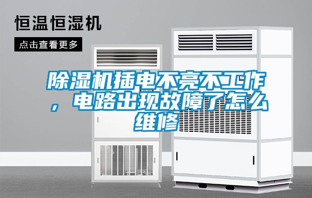 除濕機插電不亮不工作，電路出現(xiàn)故障了怎么維修