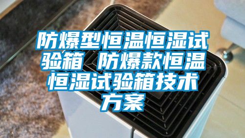 防爆型恒溫恒濕試驗箱 防爆款恒溫恒濕試驗箱技術(shù)方案