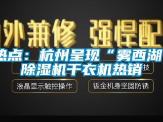 行業(yè)新聞熱點：杭州呈現(xiàn)“霧西湖”除濕機干衣機熱銷