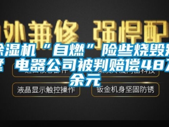 企業(yè)新聞除濕機(jī)“自燃”險(xiǎn)些燒毀別墅 電器公司被判賠償48萬余元