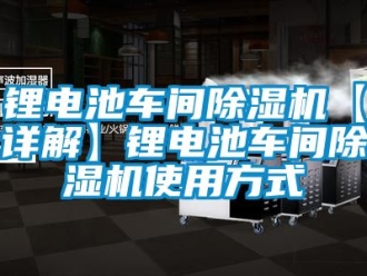 企業(yè)新聞鋰電池車間除濕機【詳解】鋰電池車間除濕機使用方式