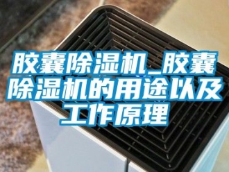 行業(yè)新聞膠囊除濕機(jī)_膠囊除濕機(jī)的用途以及工作原理