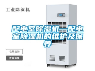 行業(yè)新聞配電室除濕機(jī)—配電室除濕機(jī)的維護(hù)及保養(yǎng)